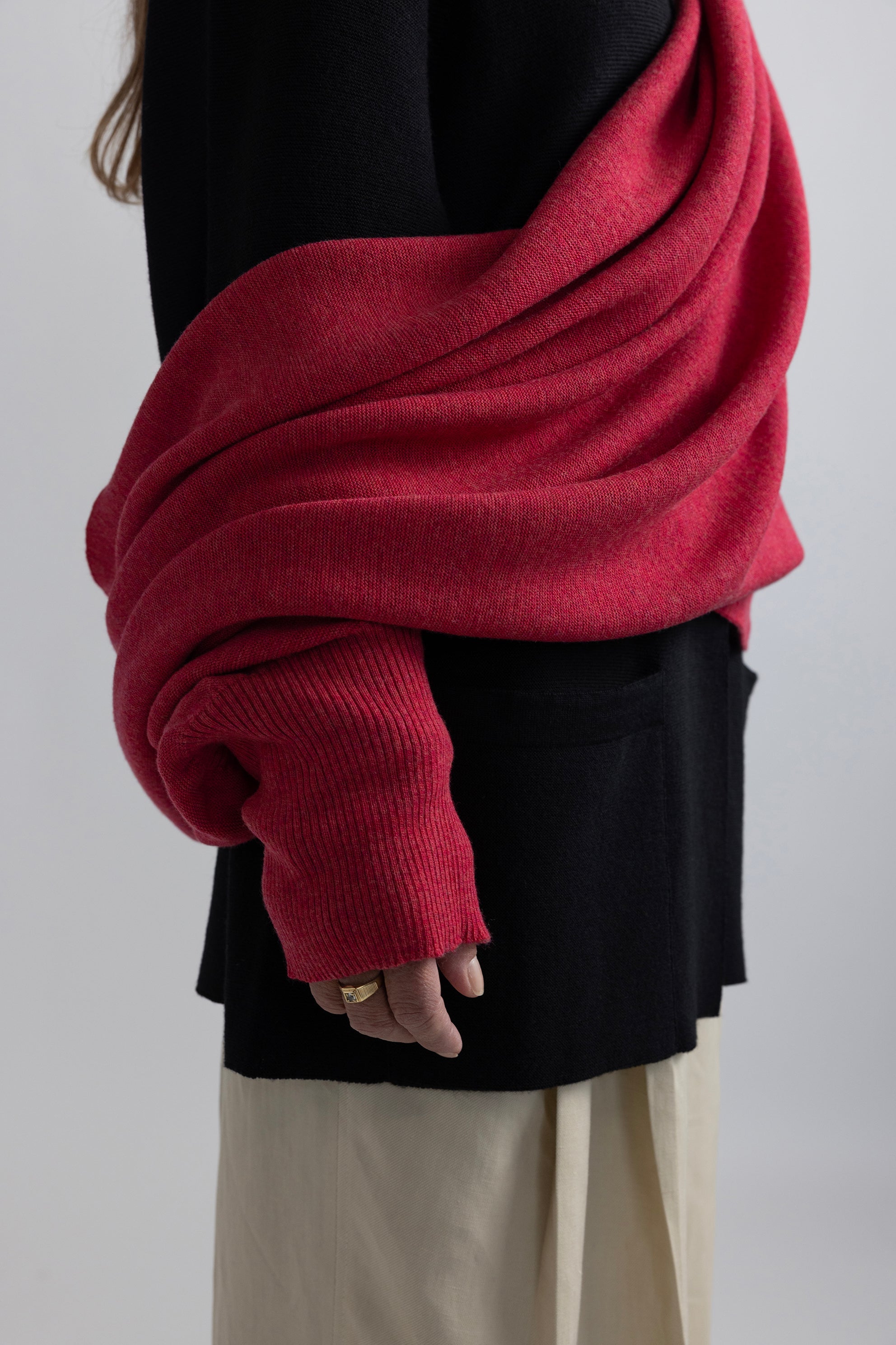 Draped shawl accessory