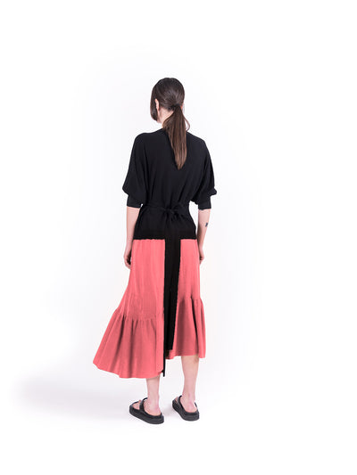 Asymmetrical Skirt with Ruffles on the Bottom