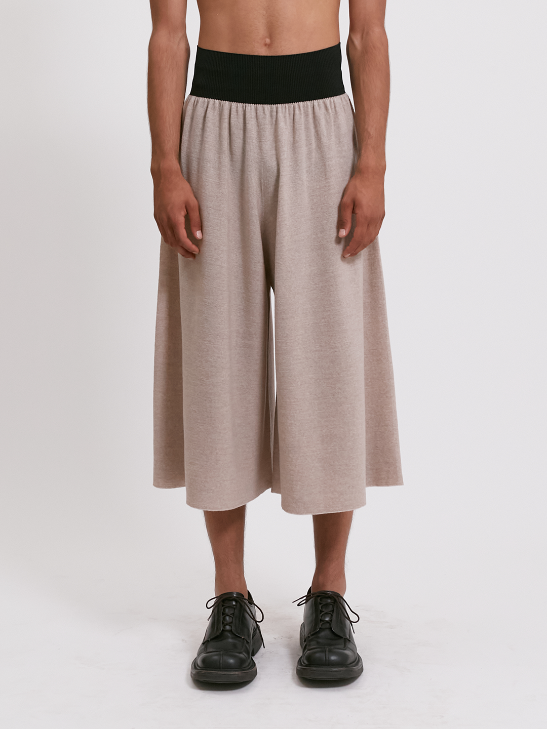 Light wool wide leg pants