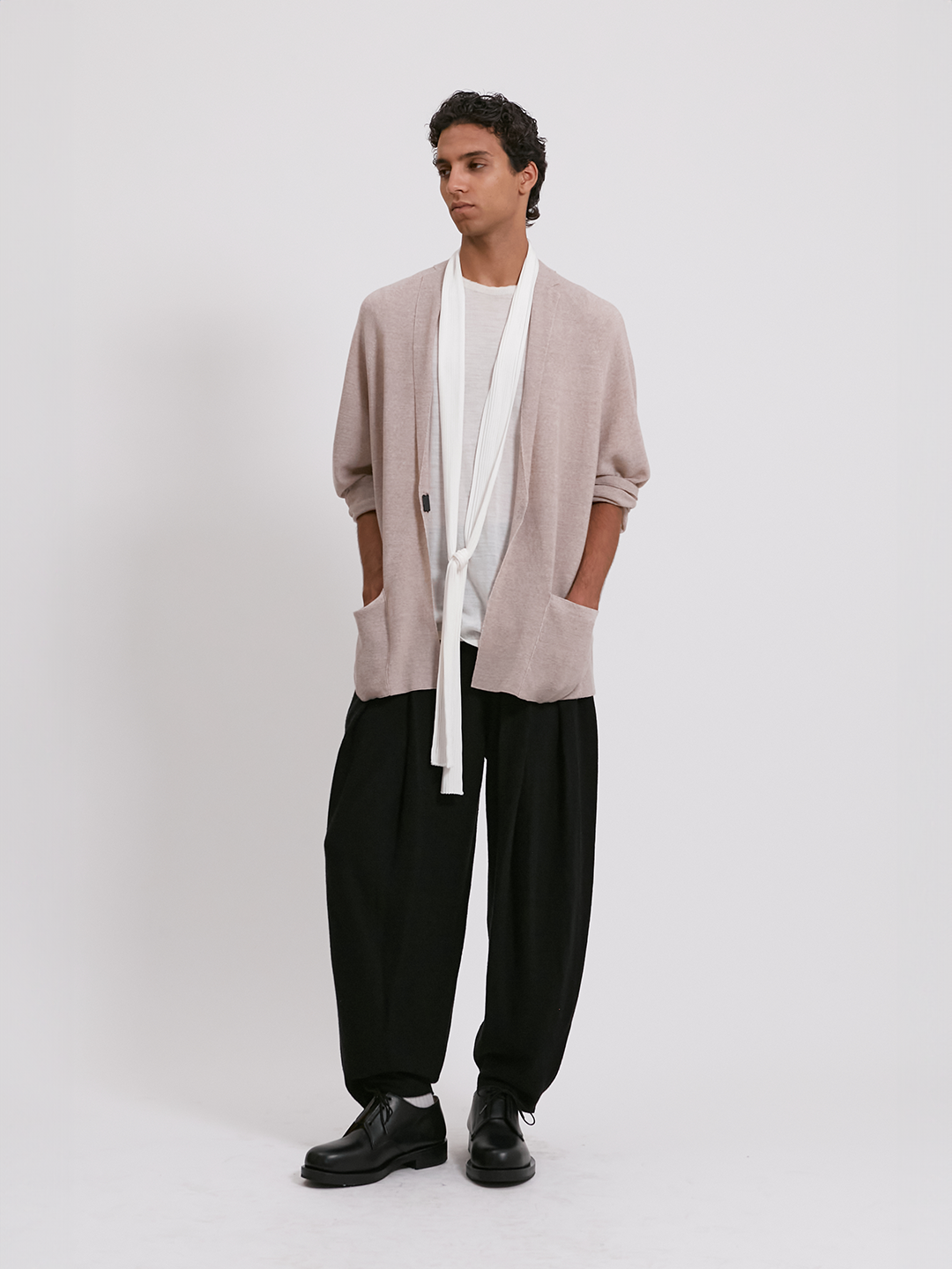 Viscose ribbed scarf