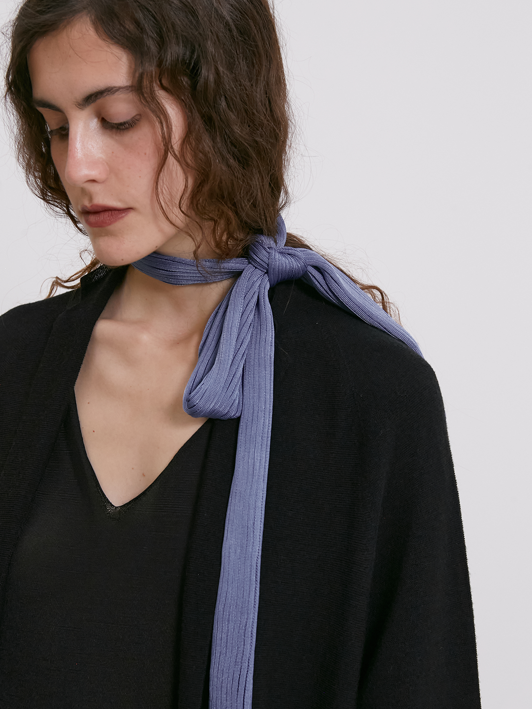 Viscose ribbed scarf