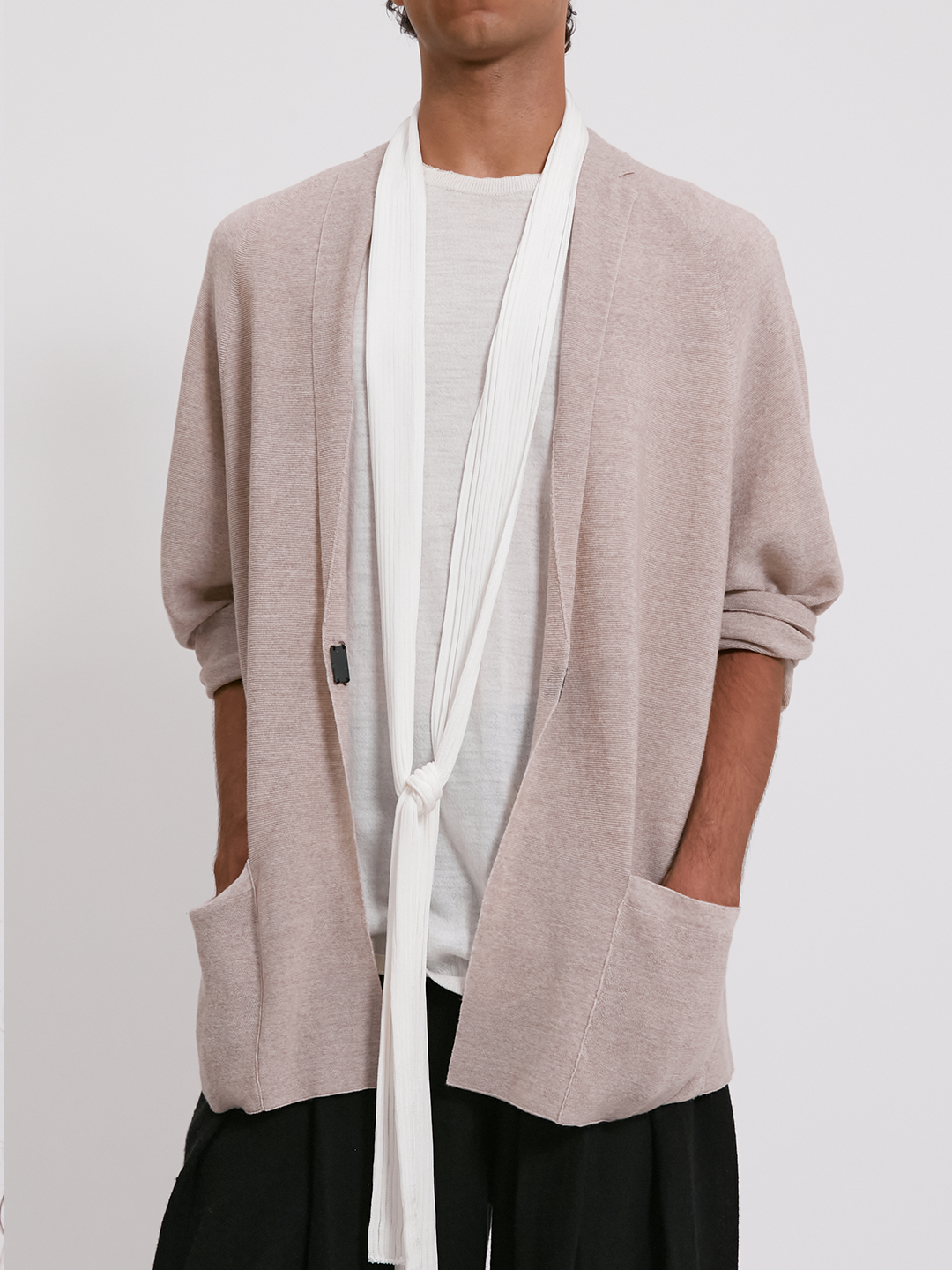 Viscose ribbed scarf