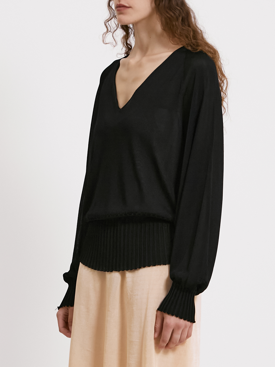 Viscose batwing sweater