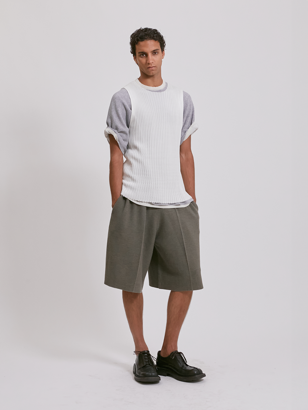 Viscose ribbed tank top