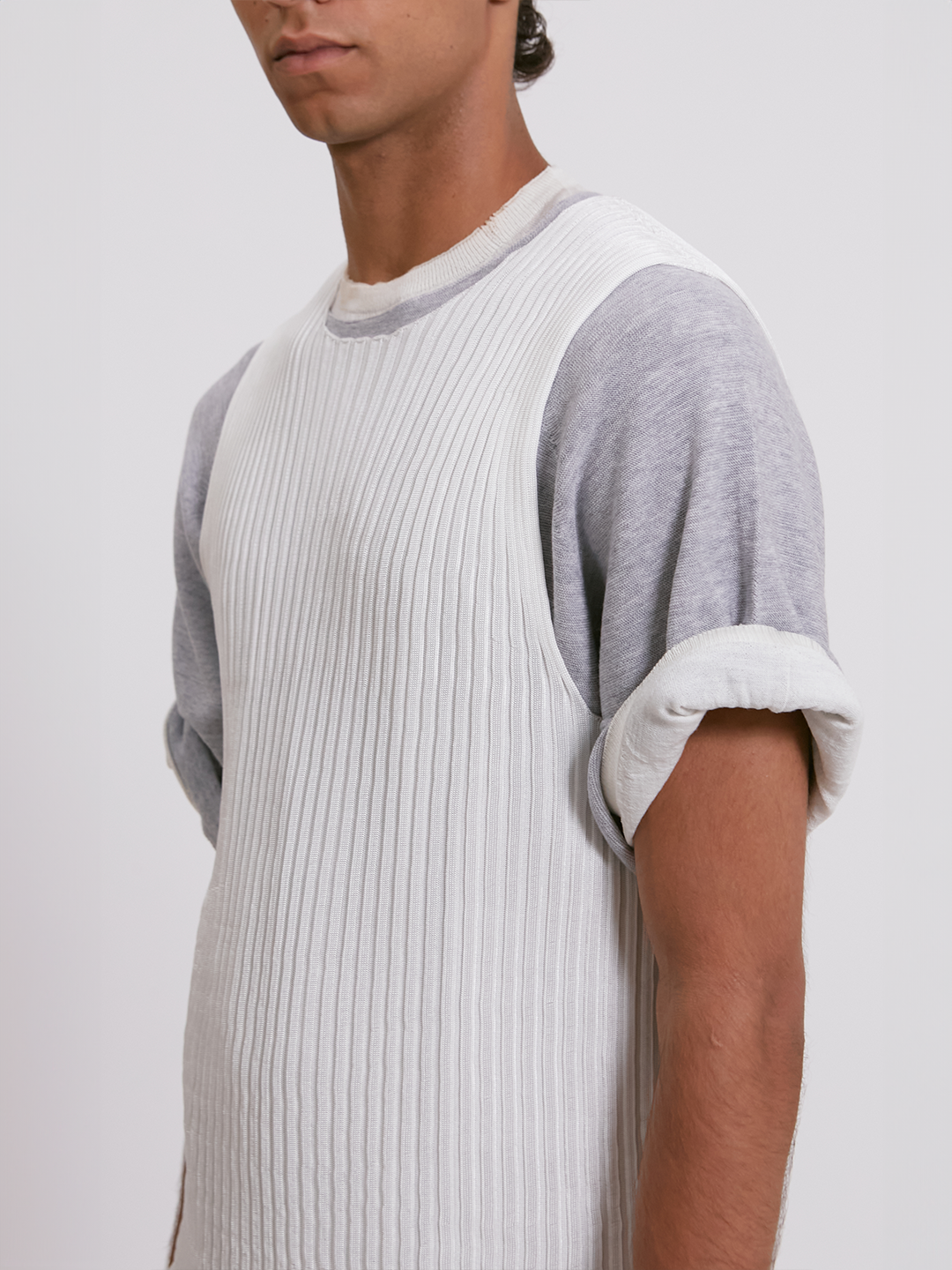 Viscose ribbed tank top