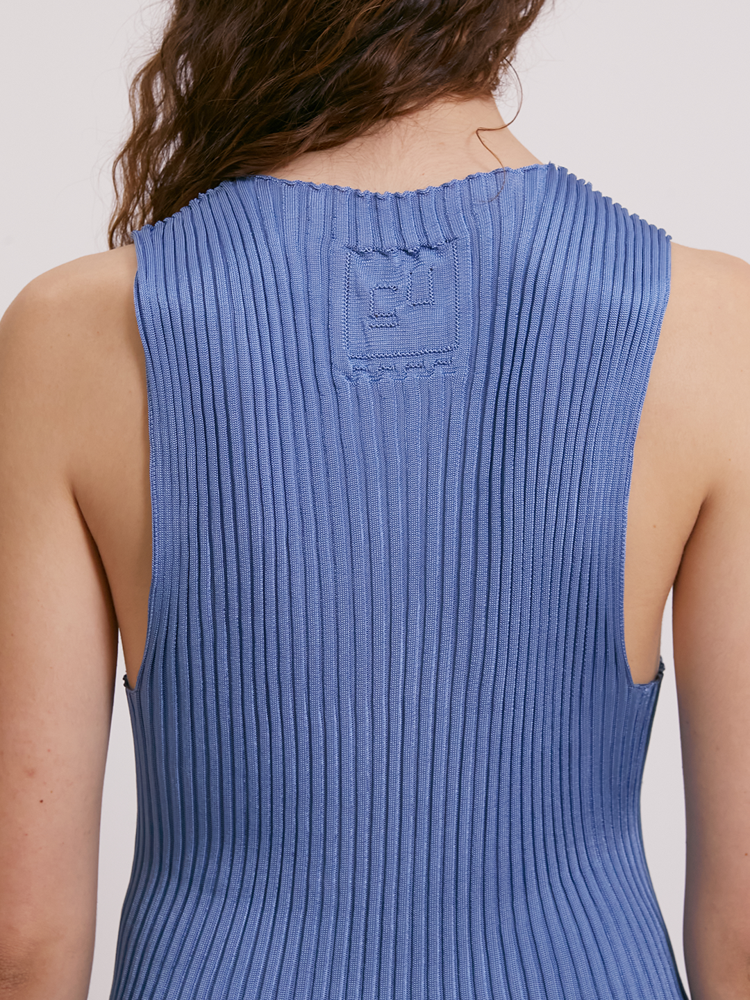 Viscose ribbed tank top
