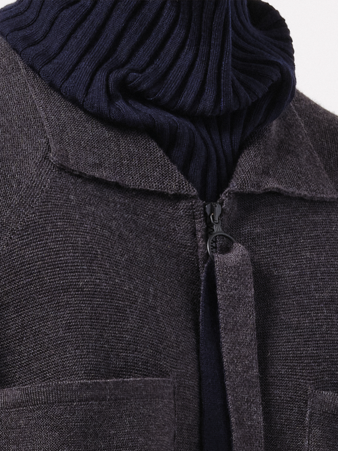 Soft tailored shirt with zip