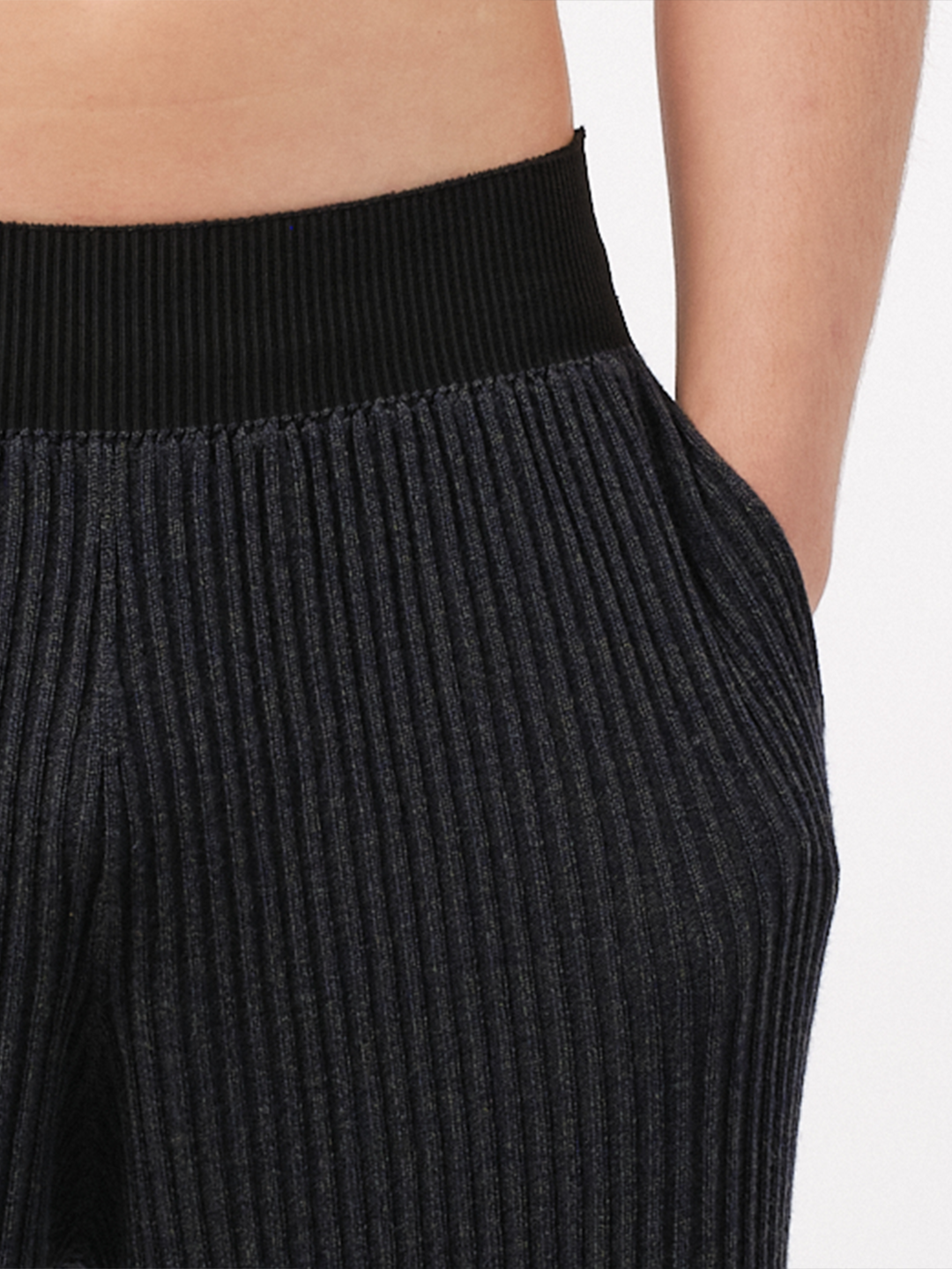 Relax ribbed trousers