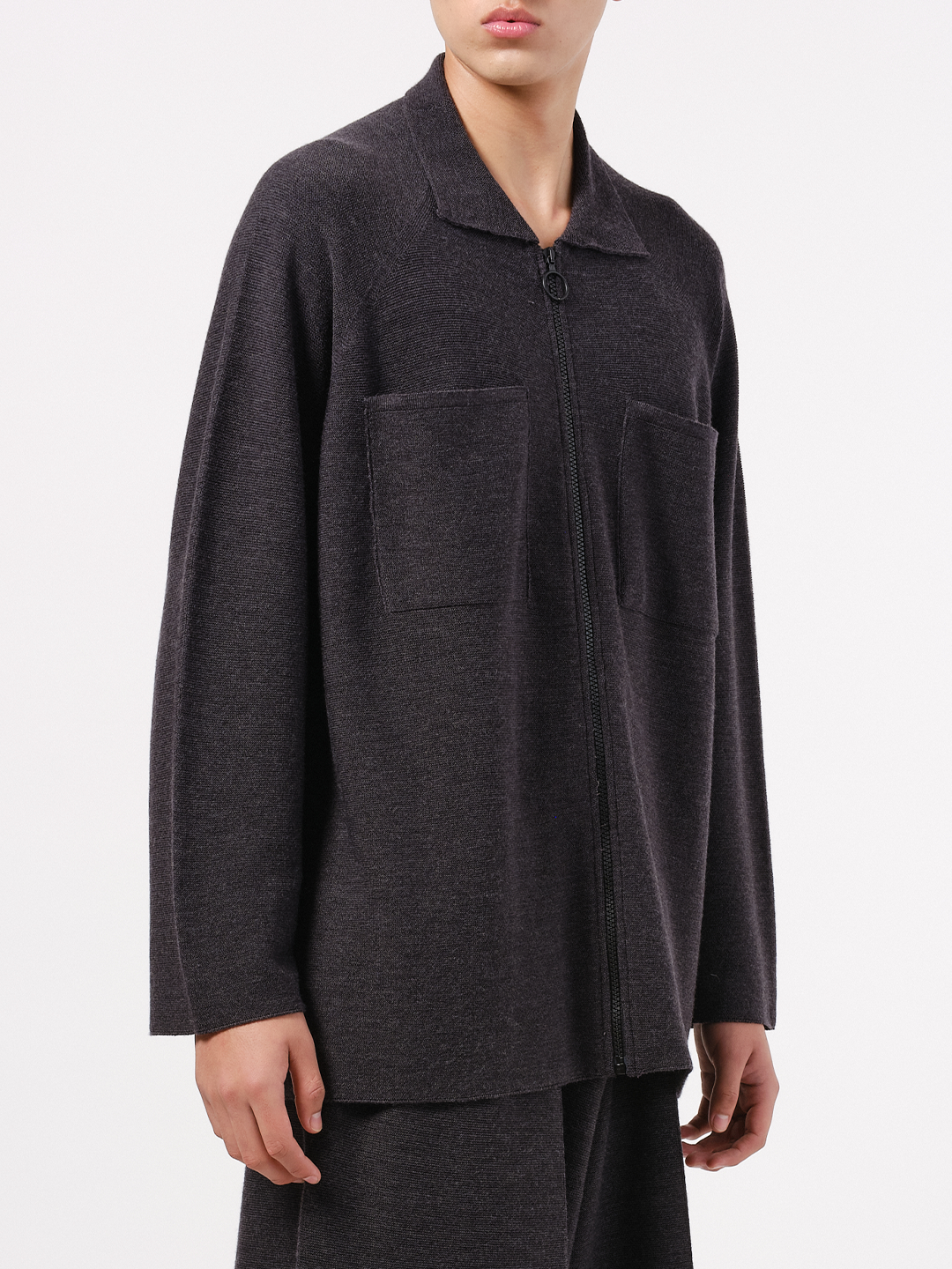 Soft tailored shirt with zip