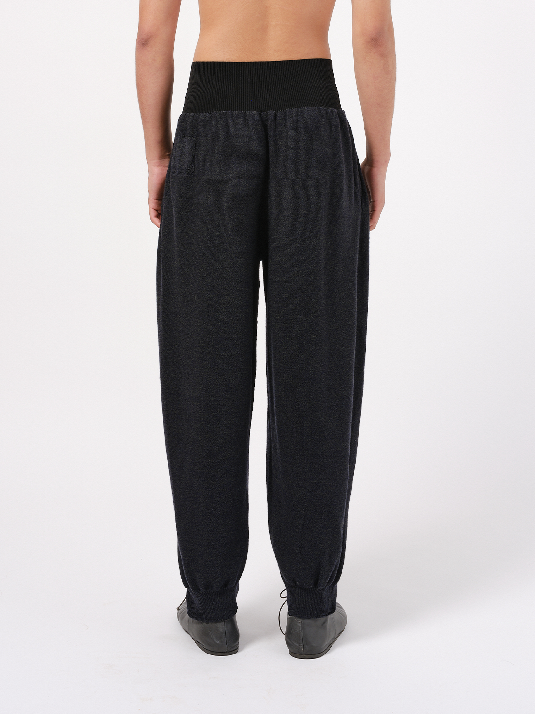 Inverted pleat trousers