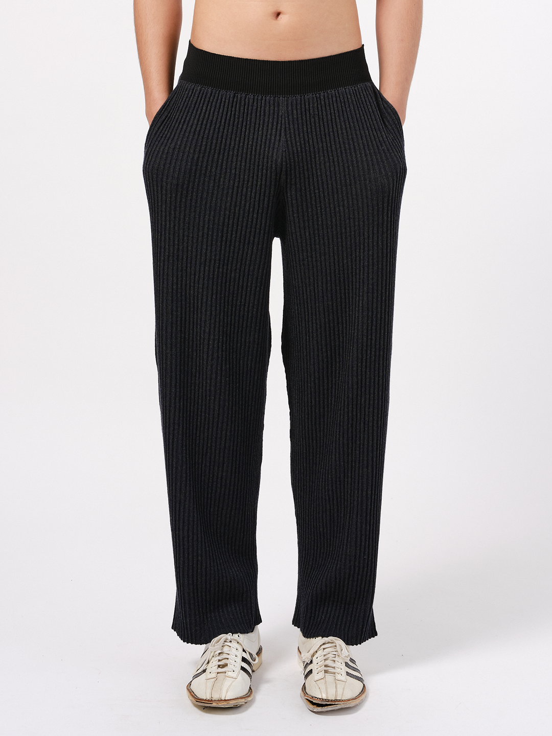 Relax ribbed trousers