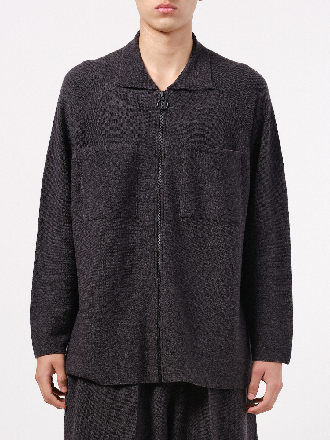 Soft tailored shirt with zip