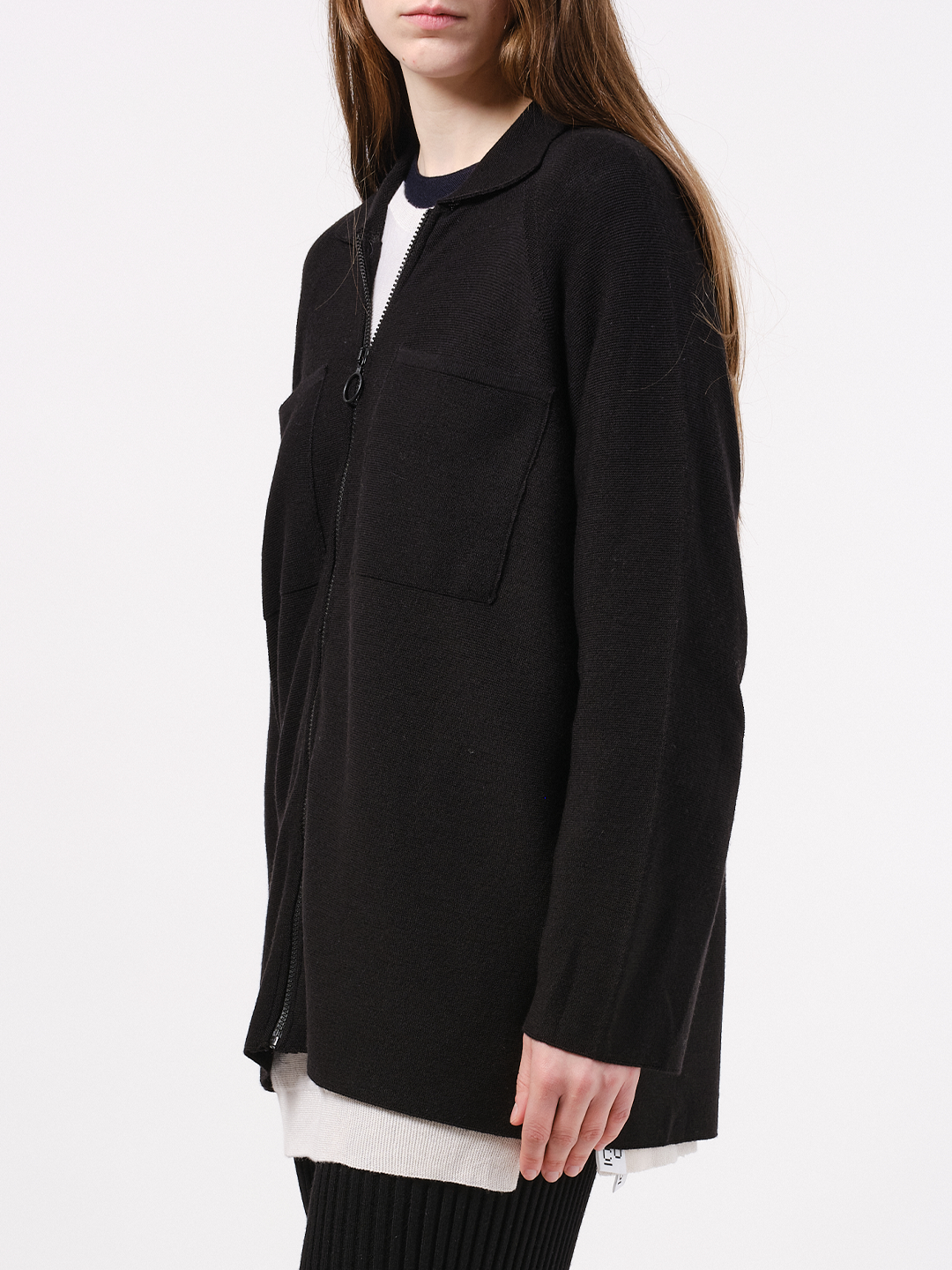 Soft tailored shirt with zip