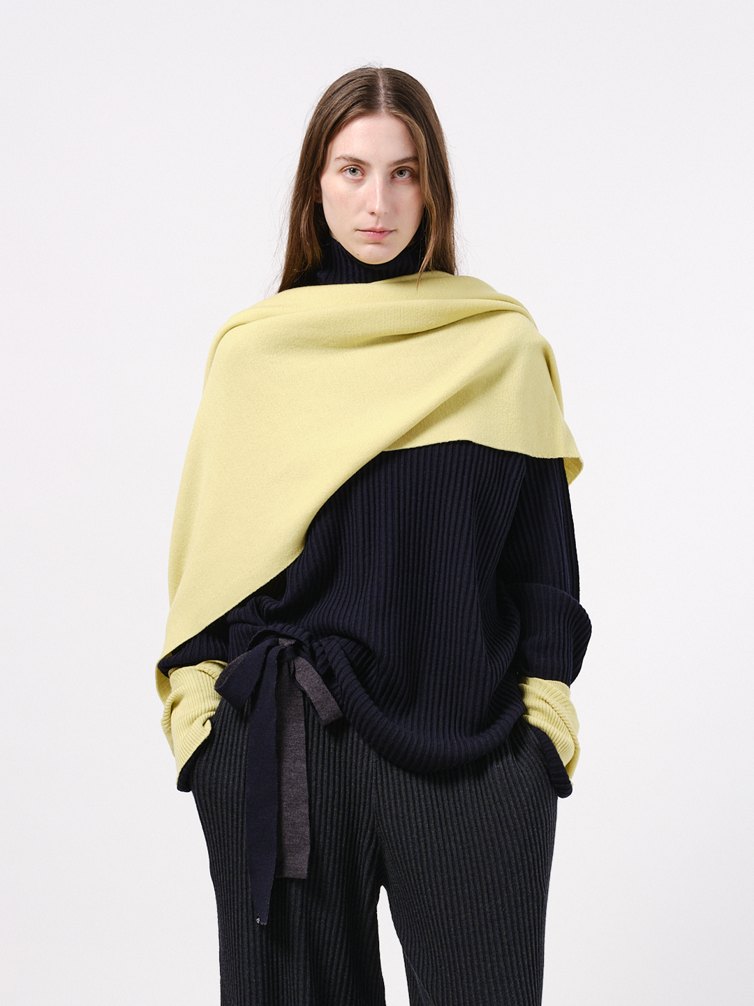 Draped shawl accessory