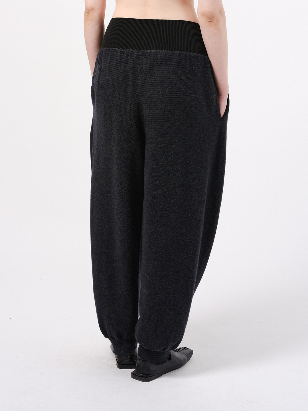 Inverted pleat trousers