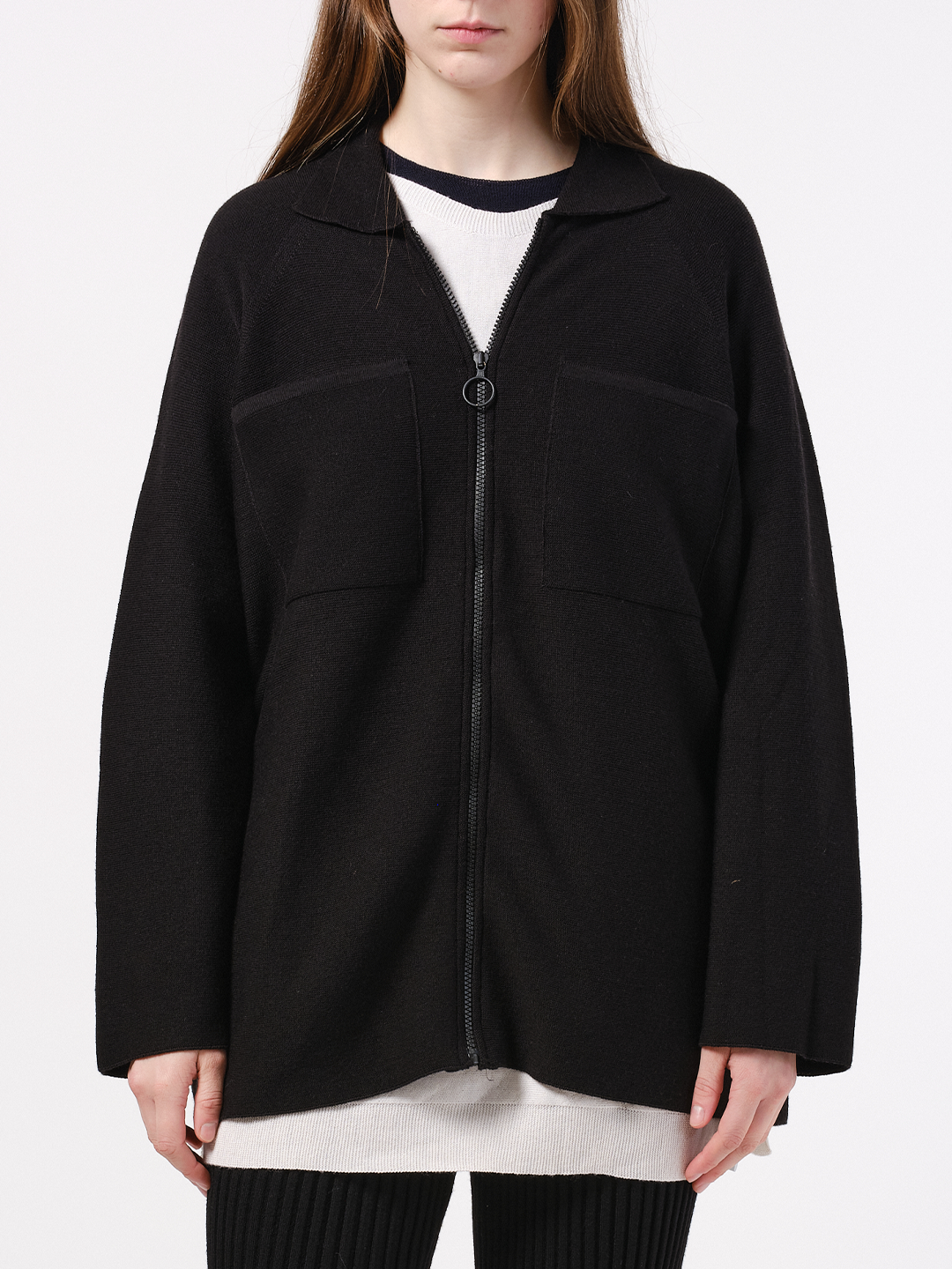 Soft tailored shirt with zip